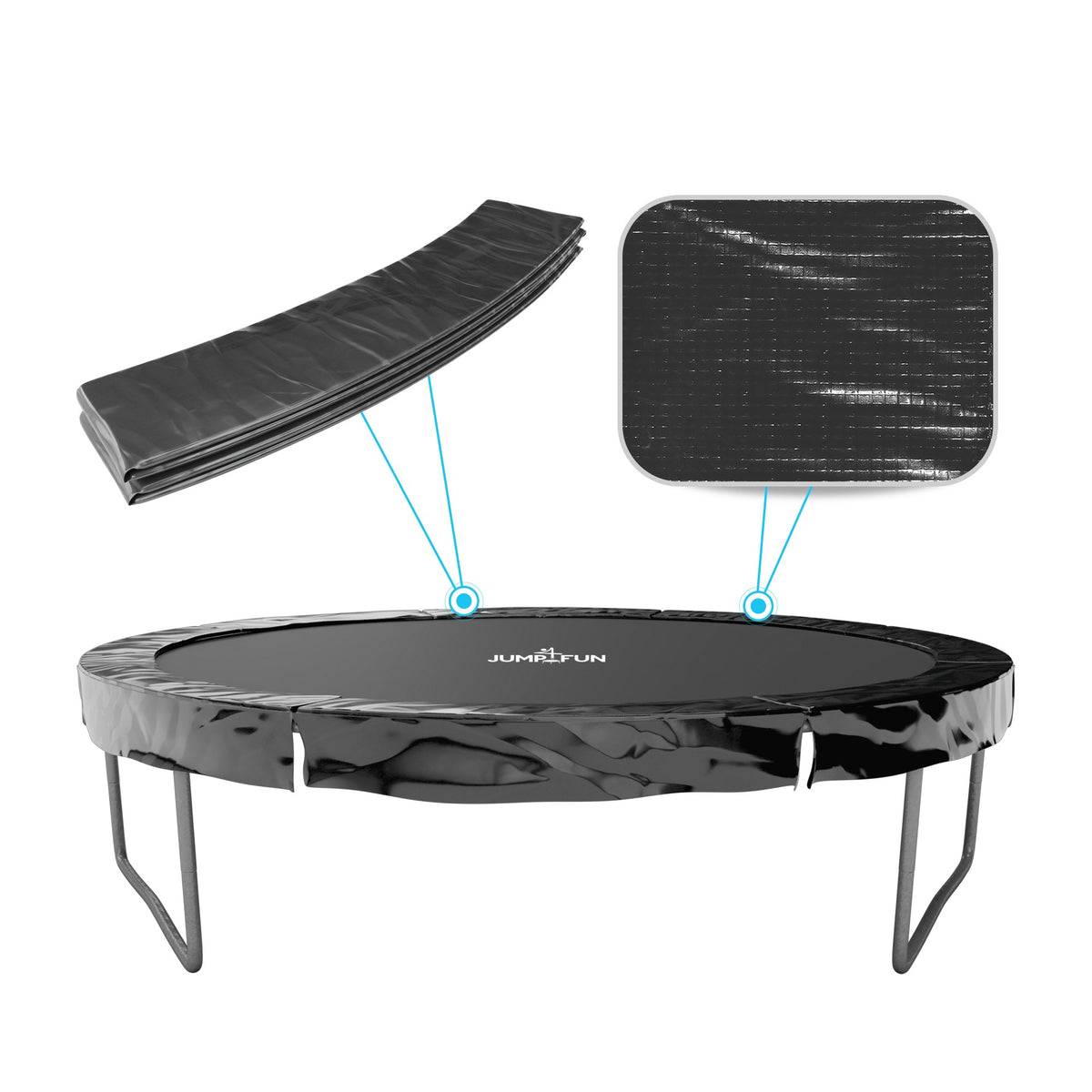 Coussin en Polyethylene pour Trampoline 14FT - 427cm - Noir