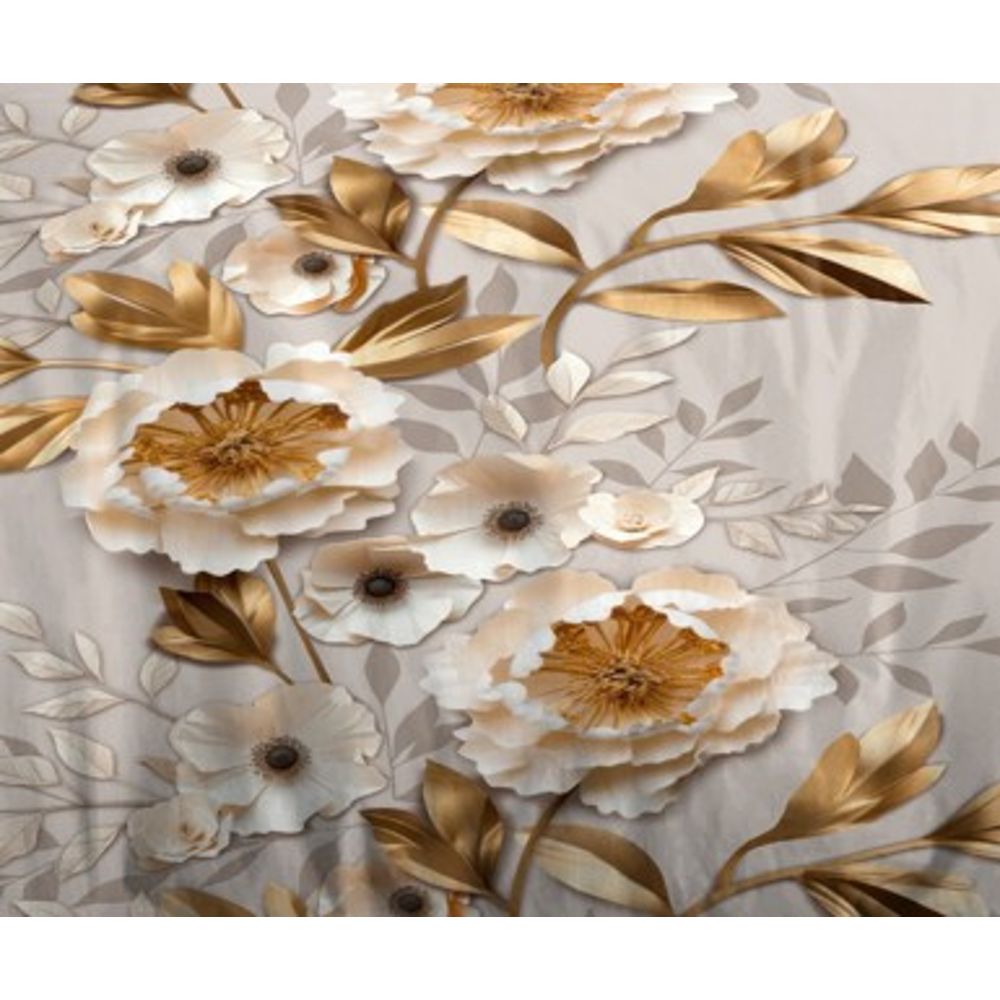 Parure de couette 3 pièces "Louna" 240 x 220 cm Or Igami