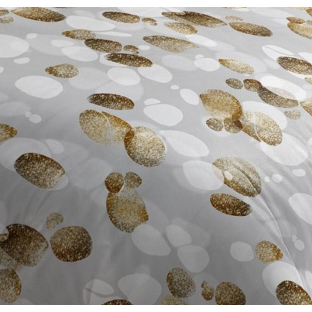 Parure de couette 3 pièces "Louna" 260 x 240 cm Galet Gold