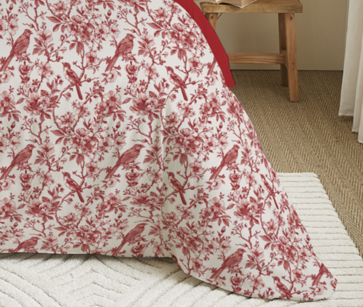 Pack 6 pièces Housse de couette Imprimé 240 x 260 cm - Drap housse 180 x 200 cm - 100% Coton 57 Fils