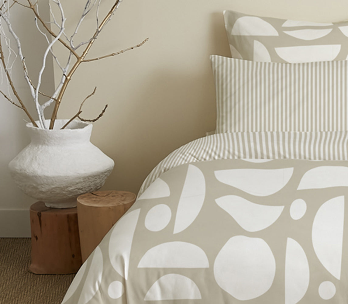 Pack 6 pièces Housse de couette Imprimé 240 x 260 cm - Drap housse 180 x 200 cm - 100% Coton 57 Fils