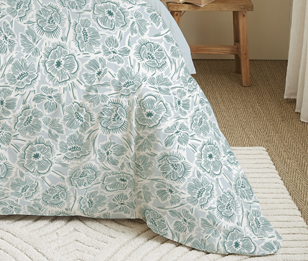 Pack 6 pièces Housse de couette Imprimé 240 x 260 cm - Drap housse 180 x 200 cm - 100% Coton 57 Fils