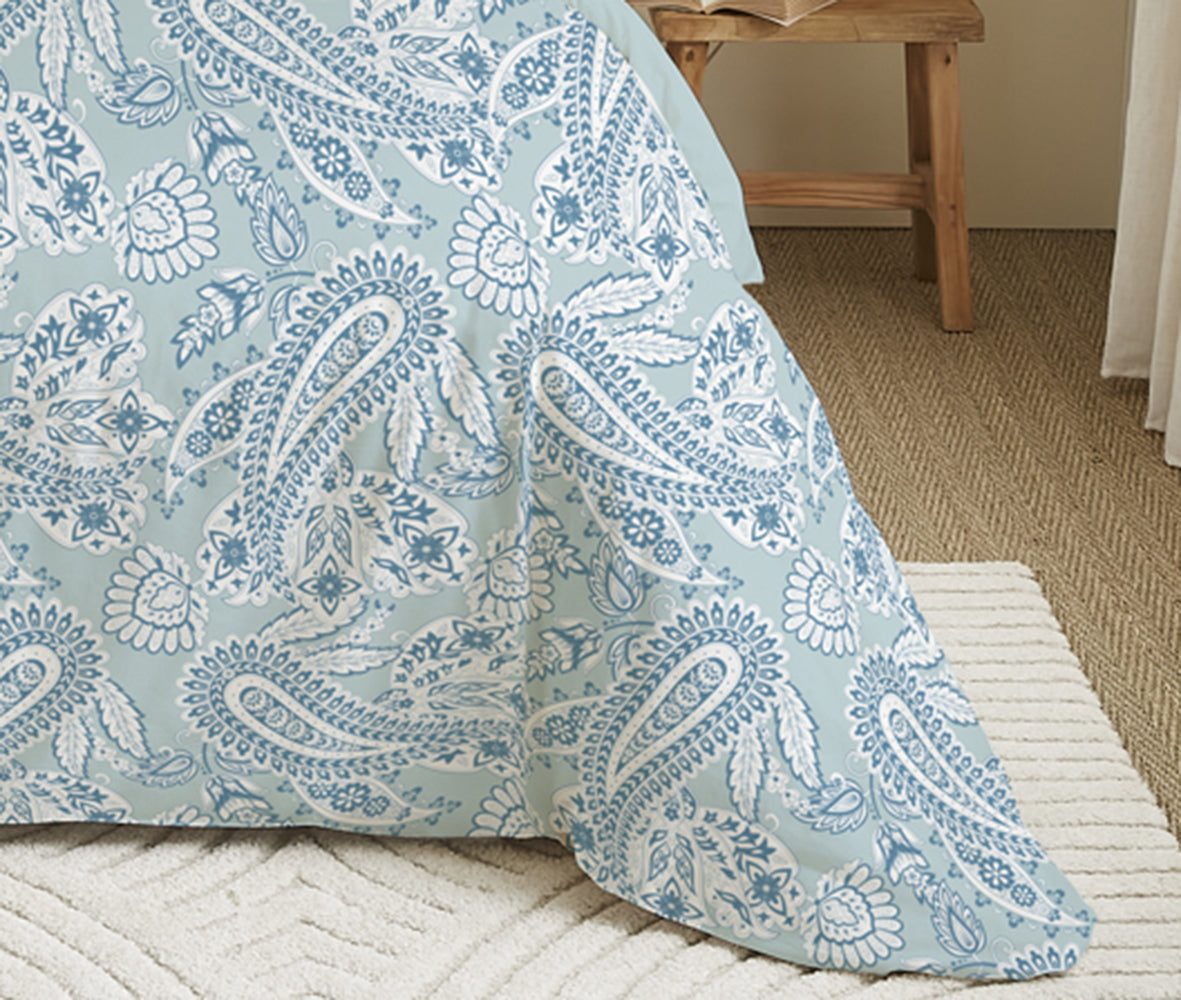 Pack 6 pièces Housse de couette Imprimé 220 x 240 cm - Drap housse 160 x 200 cm - 100% Coton 57 Fils