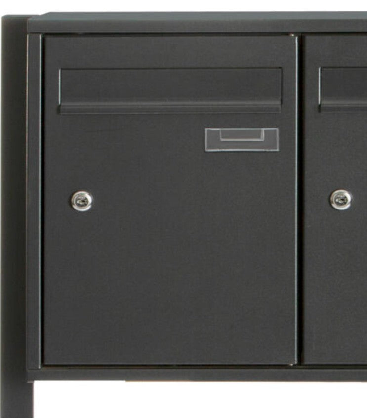 Boîte aux lettres 3 compartiments sur pieds - Anthracite