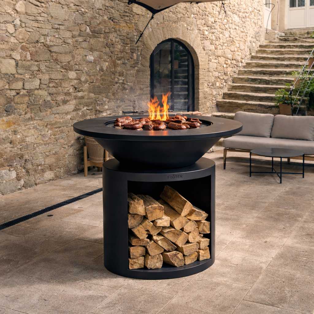 Brasero plancha Ellipse 100 thermolaqué noir