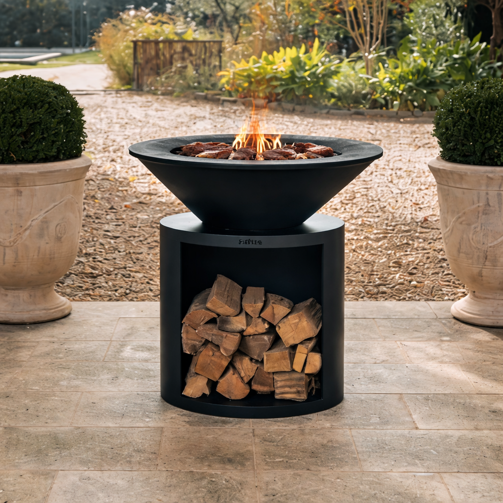 Brasero plancha Ellipse 80 thermolaqué noir