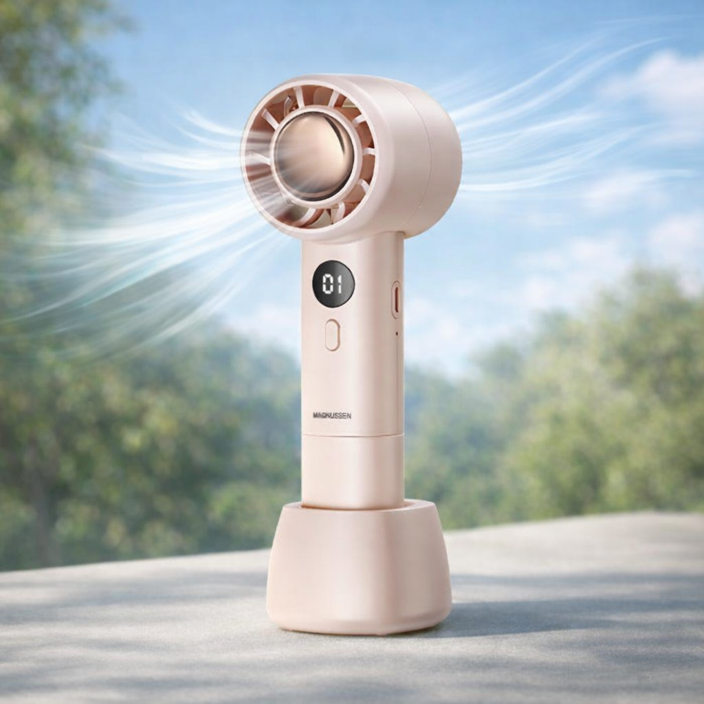 Ventilateur turbo nomade rose compact