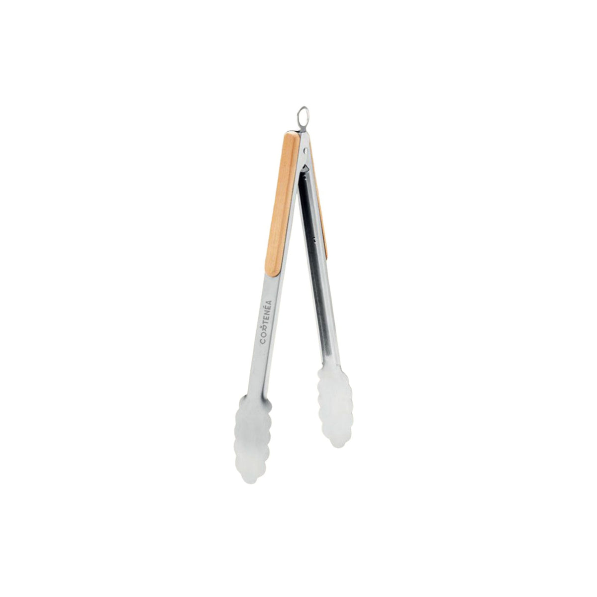 Pince de service barbecue / brasero en acier inoxydable brossé
