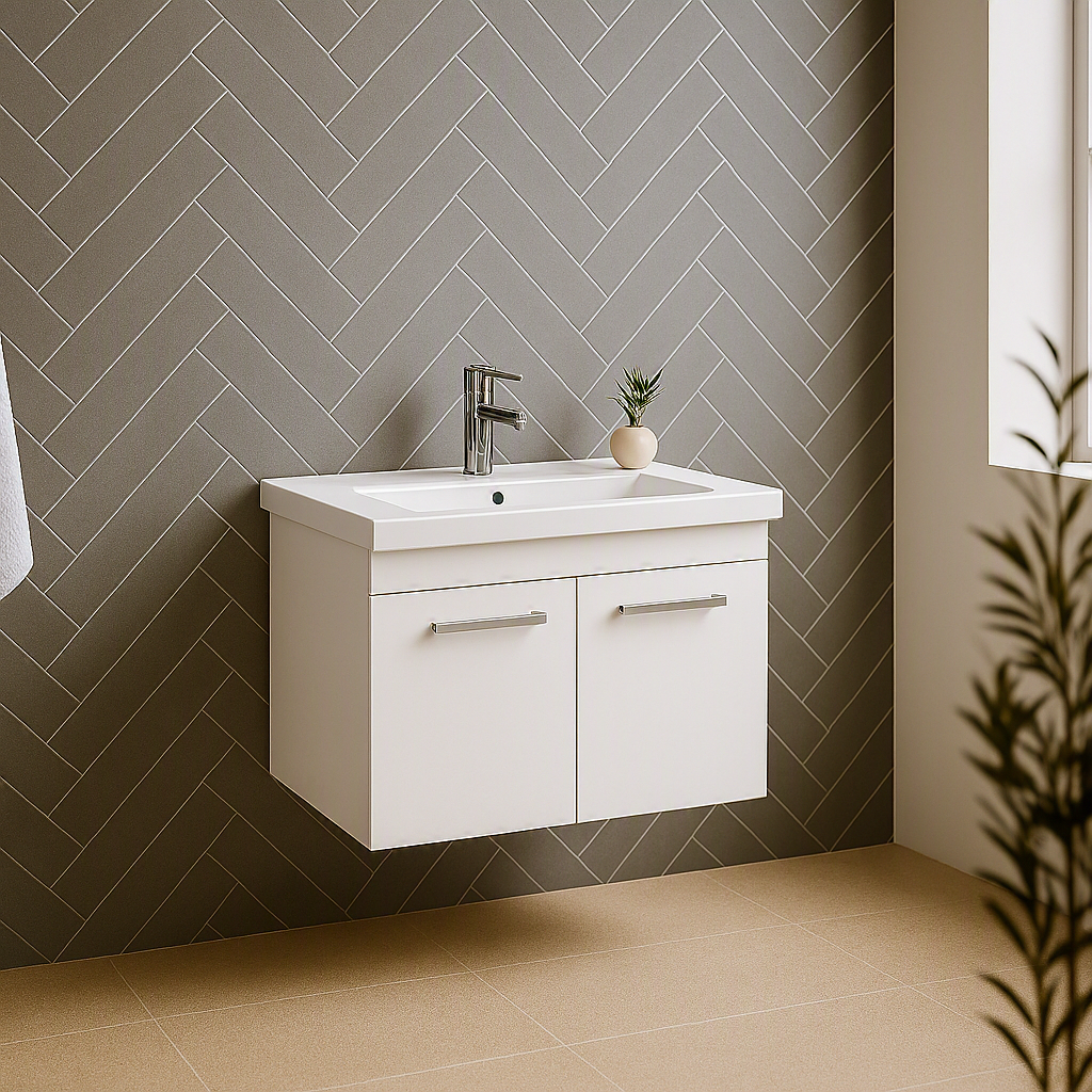 Meuble simple vasque Rubite 2 portes 100 cm