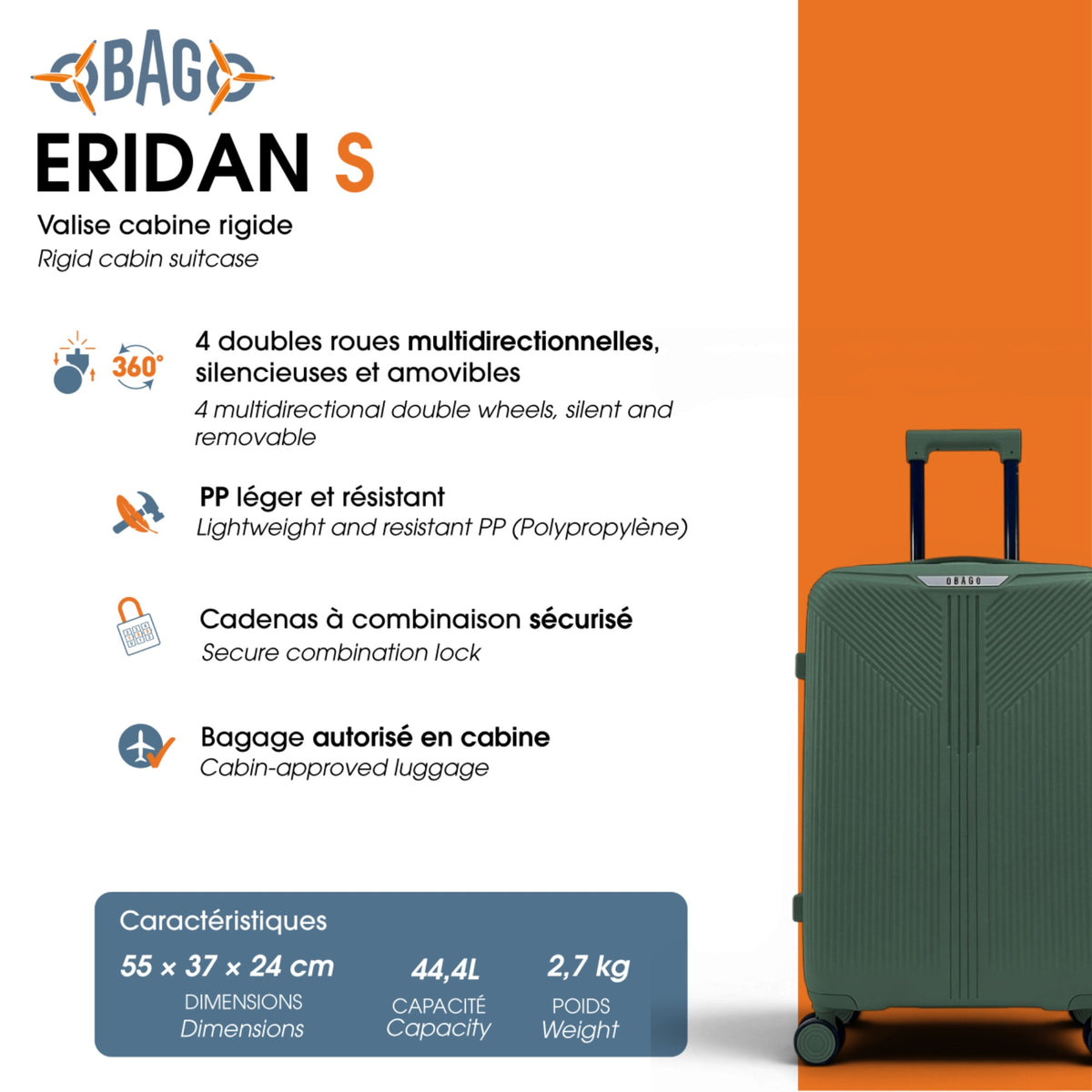 Valise cabine Eridan