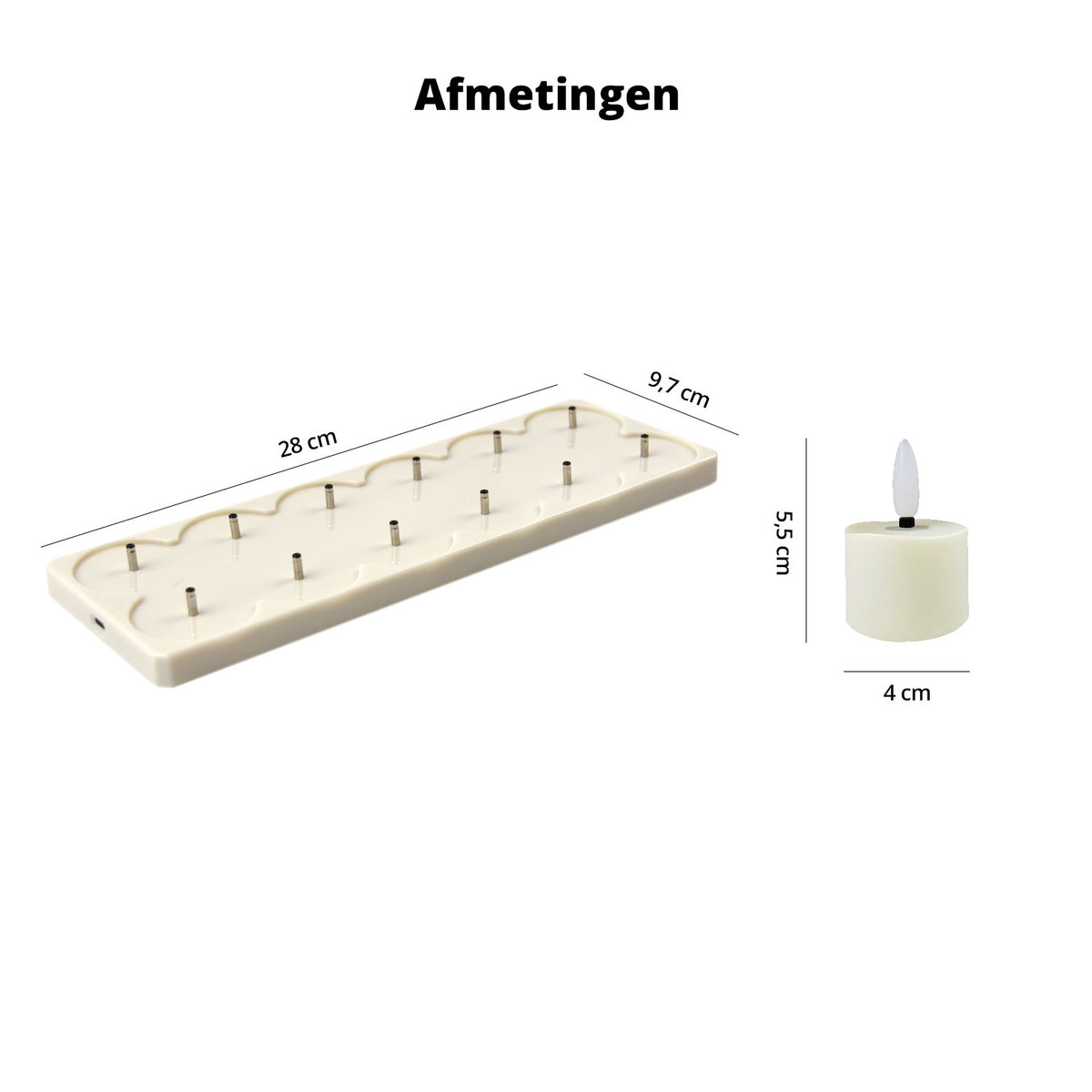 FlinQ - 12 Bougies chauffe-plat chauffe-plat rechargeables - Bougies LED avec flamme mobile - Télécommande incluse