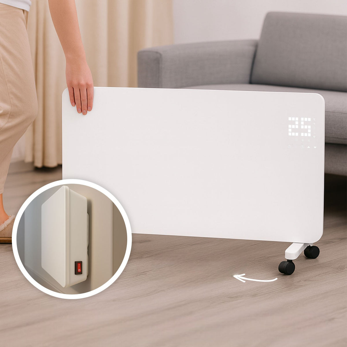 Convecteur intérieur intelligent 1000 W - Blanc