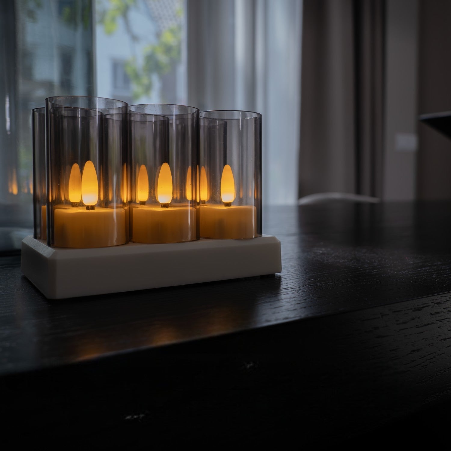 Lot de 6 Bougies chauffe-plat chauffe-plat rechargeables - Bougies LED avec flamme mobile - Télécommande incluse