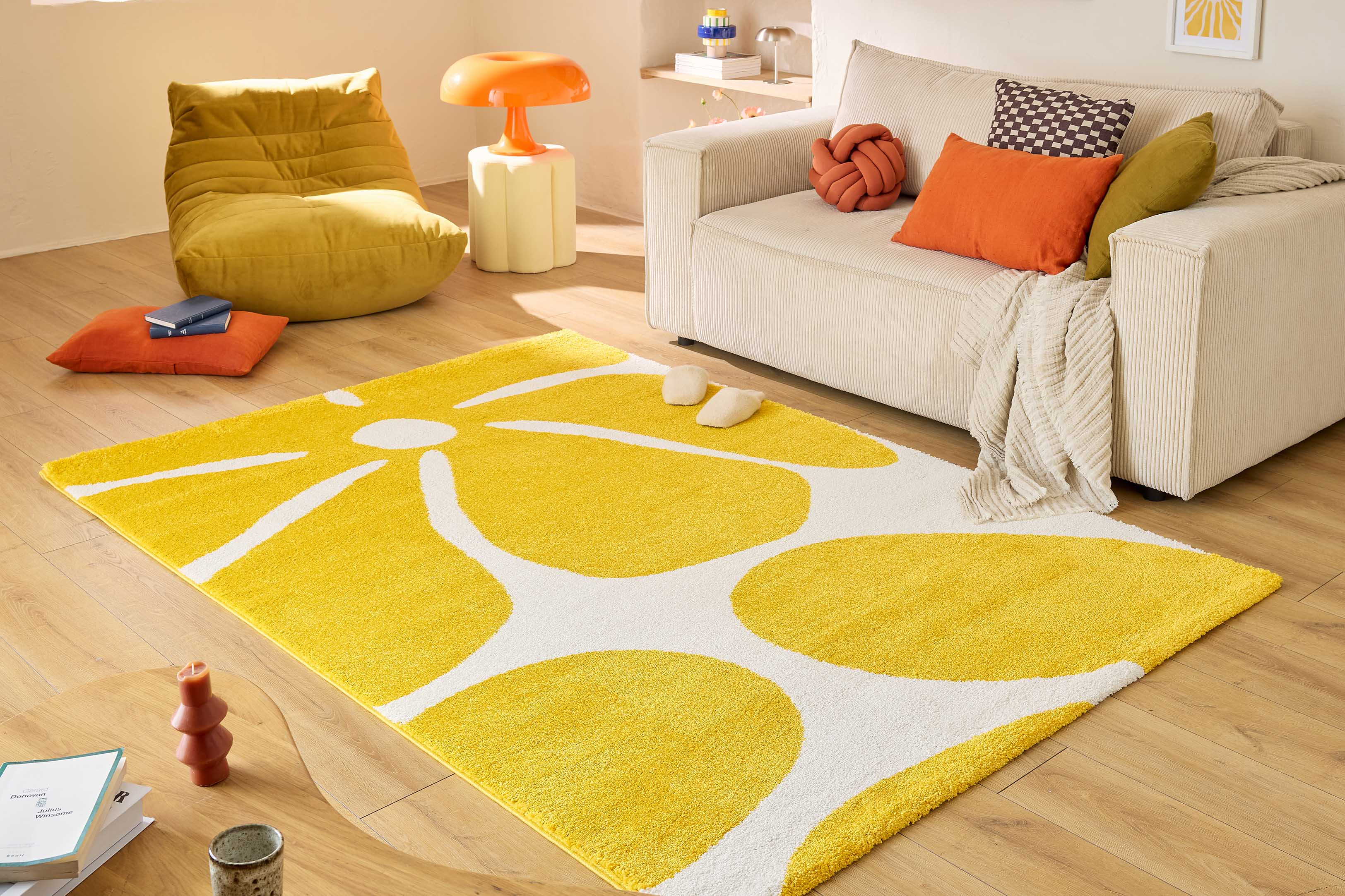 Tapis jaune - Groovy