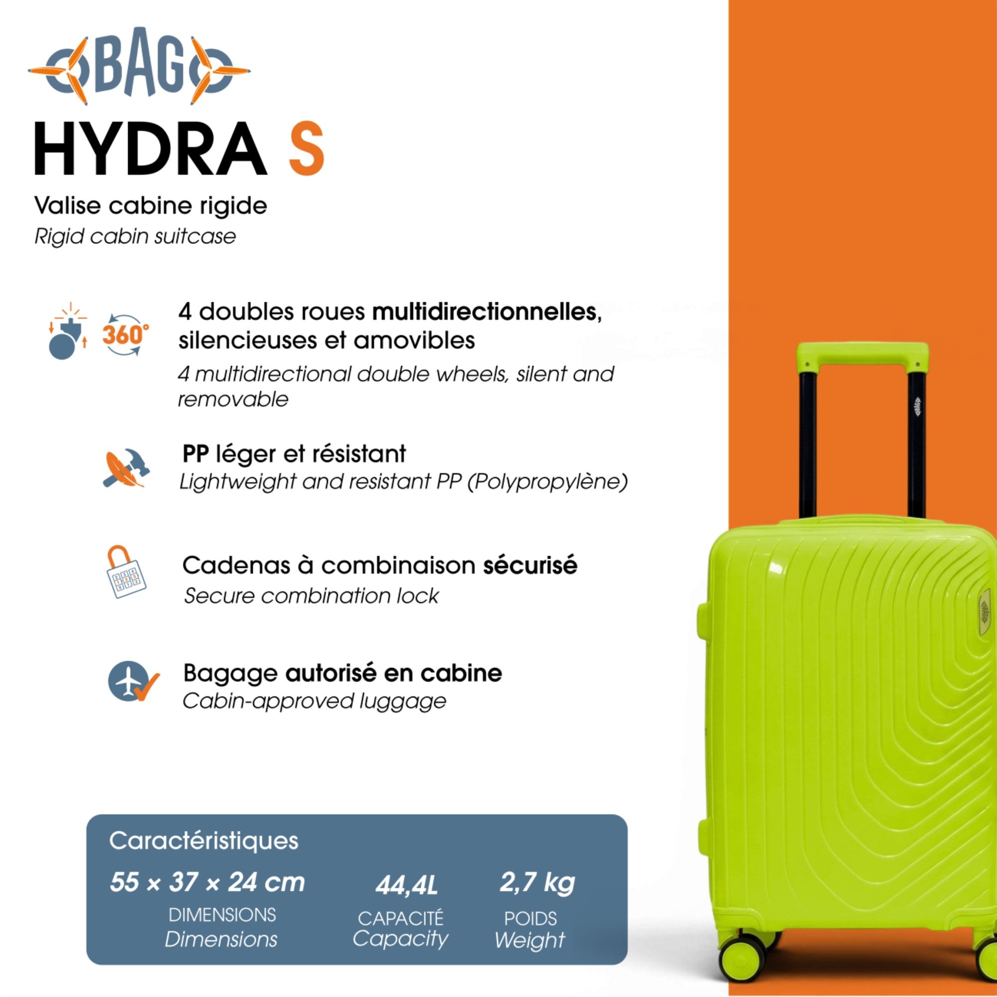 Valise cabine Hydra