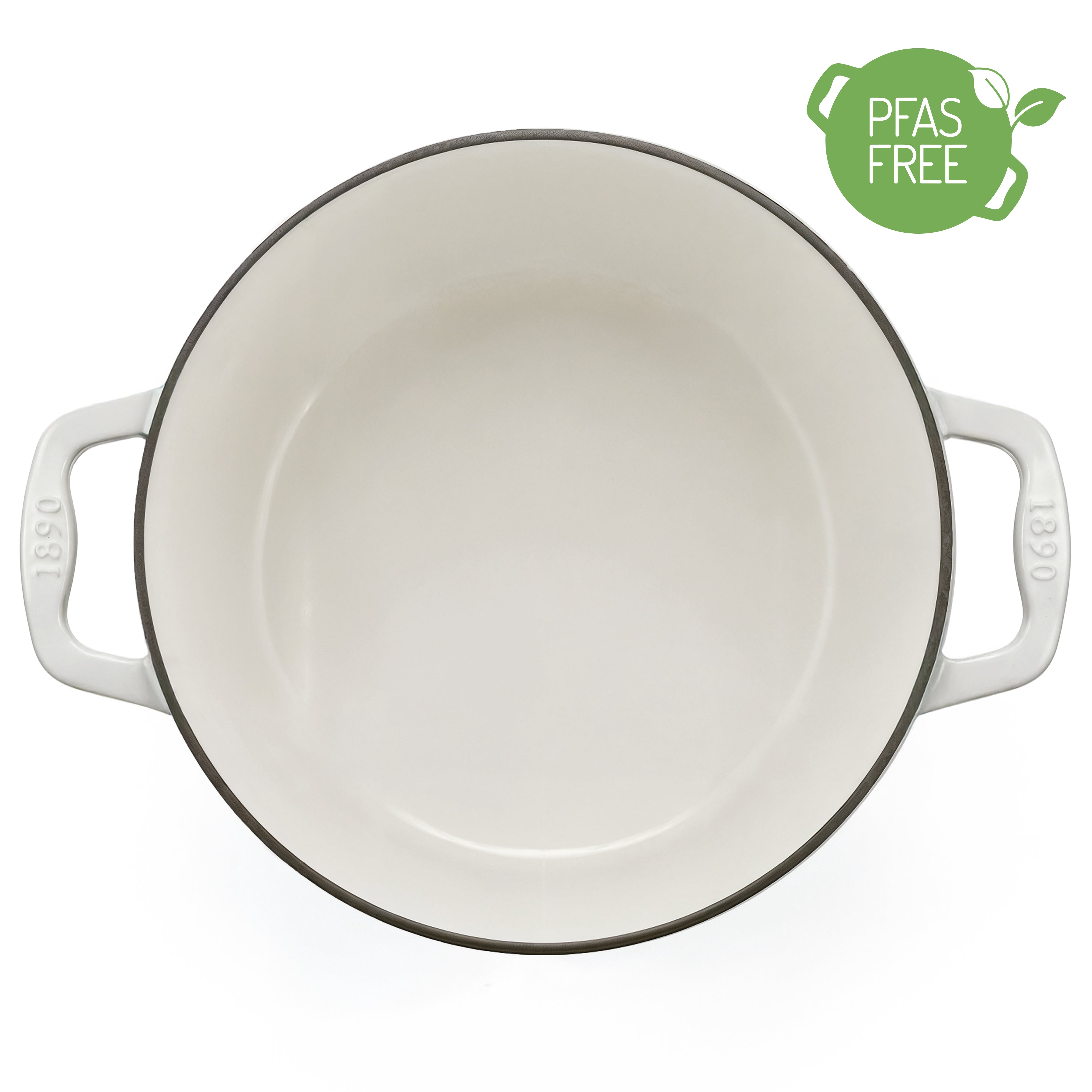 Cocotte en fonte ronde 25cm beige