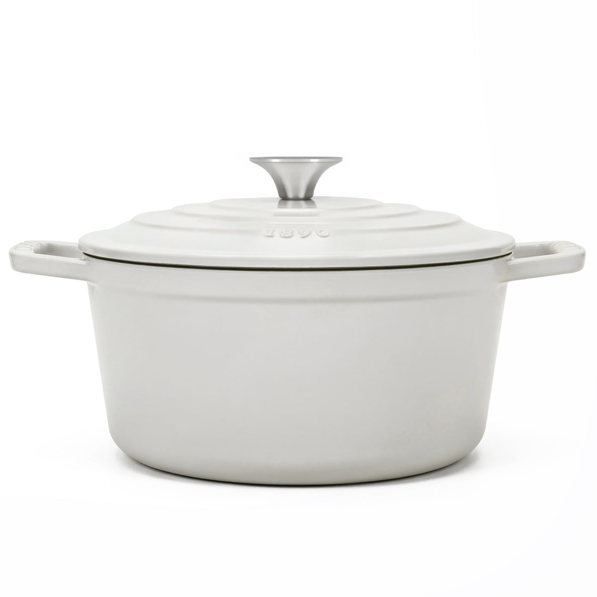 Cocotte en fonte ronde 25cm beige