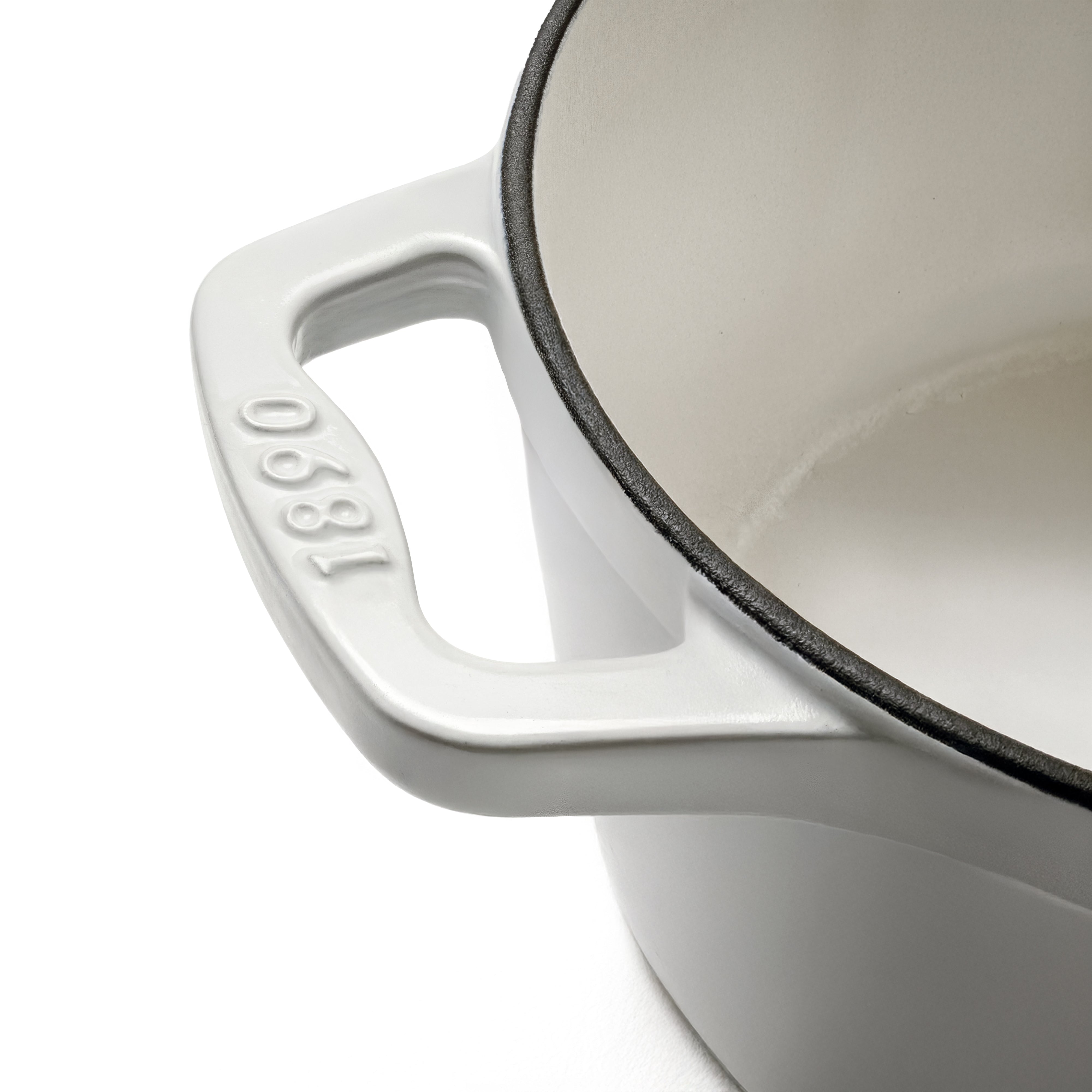 Cocotte en fonte ronde 25cm beige