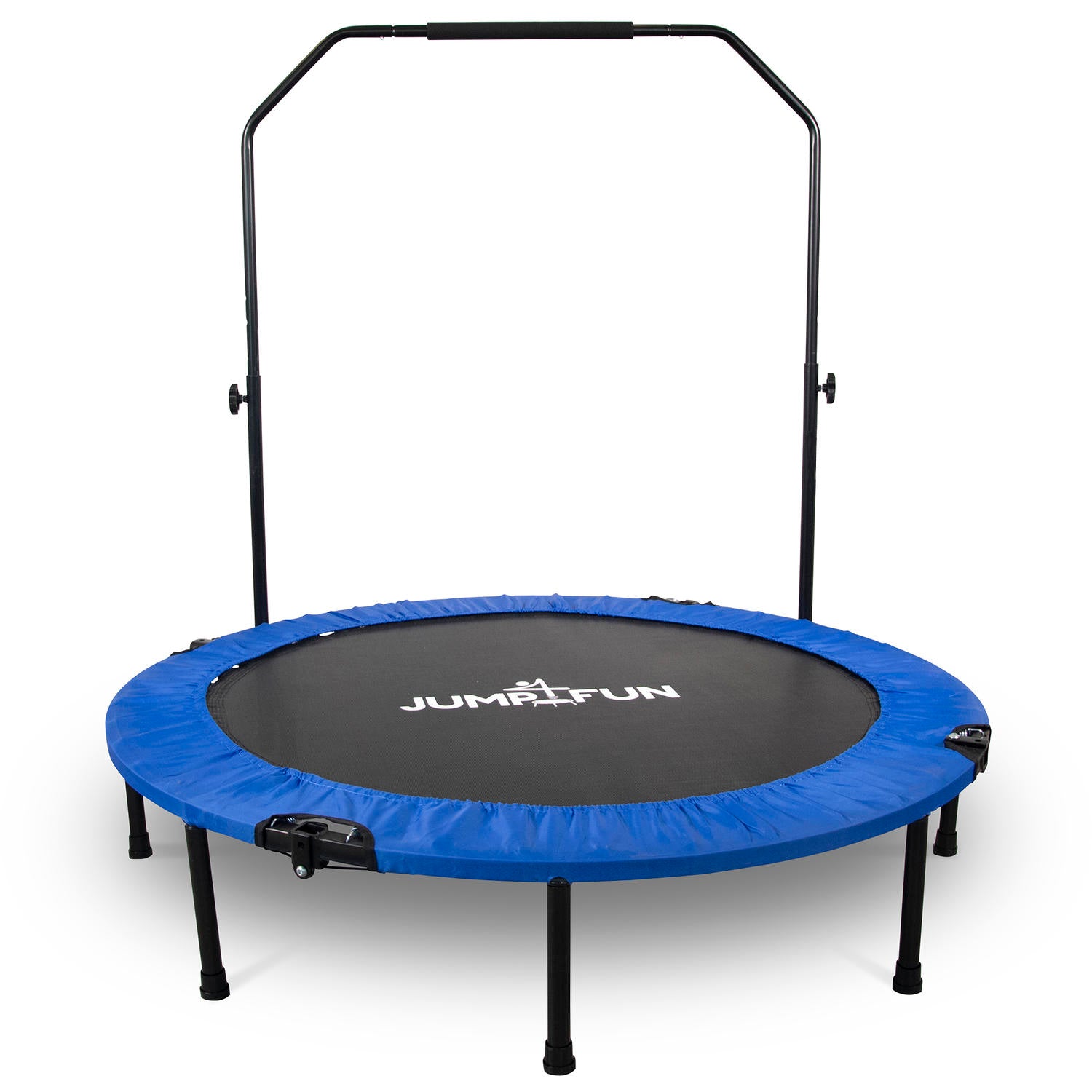 Mini Trampoline Fitness Jump4fun Pliable Door-Bar - 122cm Bleu