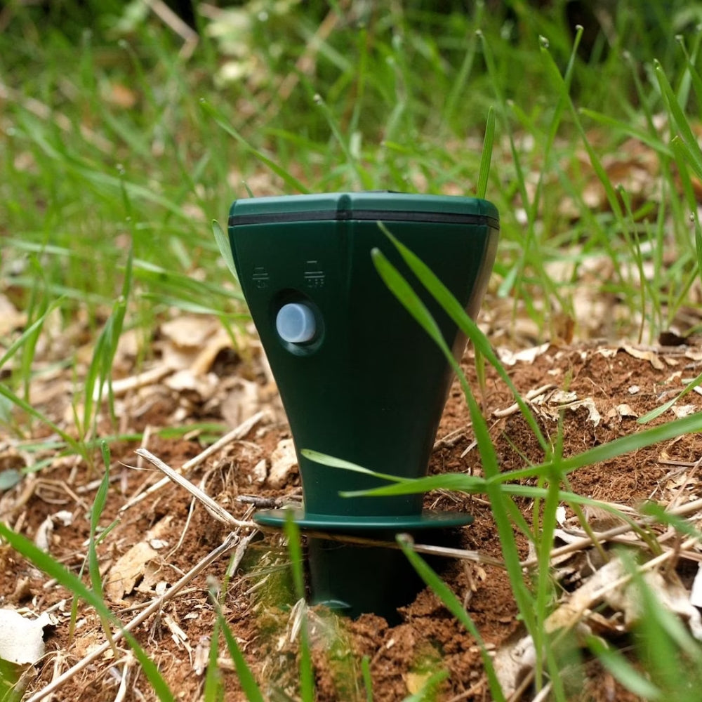 Répulsif taupes solaire étanche avec vibrations et fréquences variables pour jardin