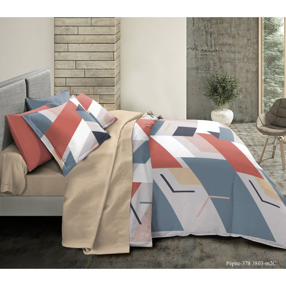 Parure de couette 3 Pièces réversible 260 x 240 cm 18 modèles au choix