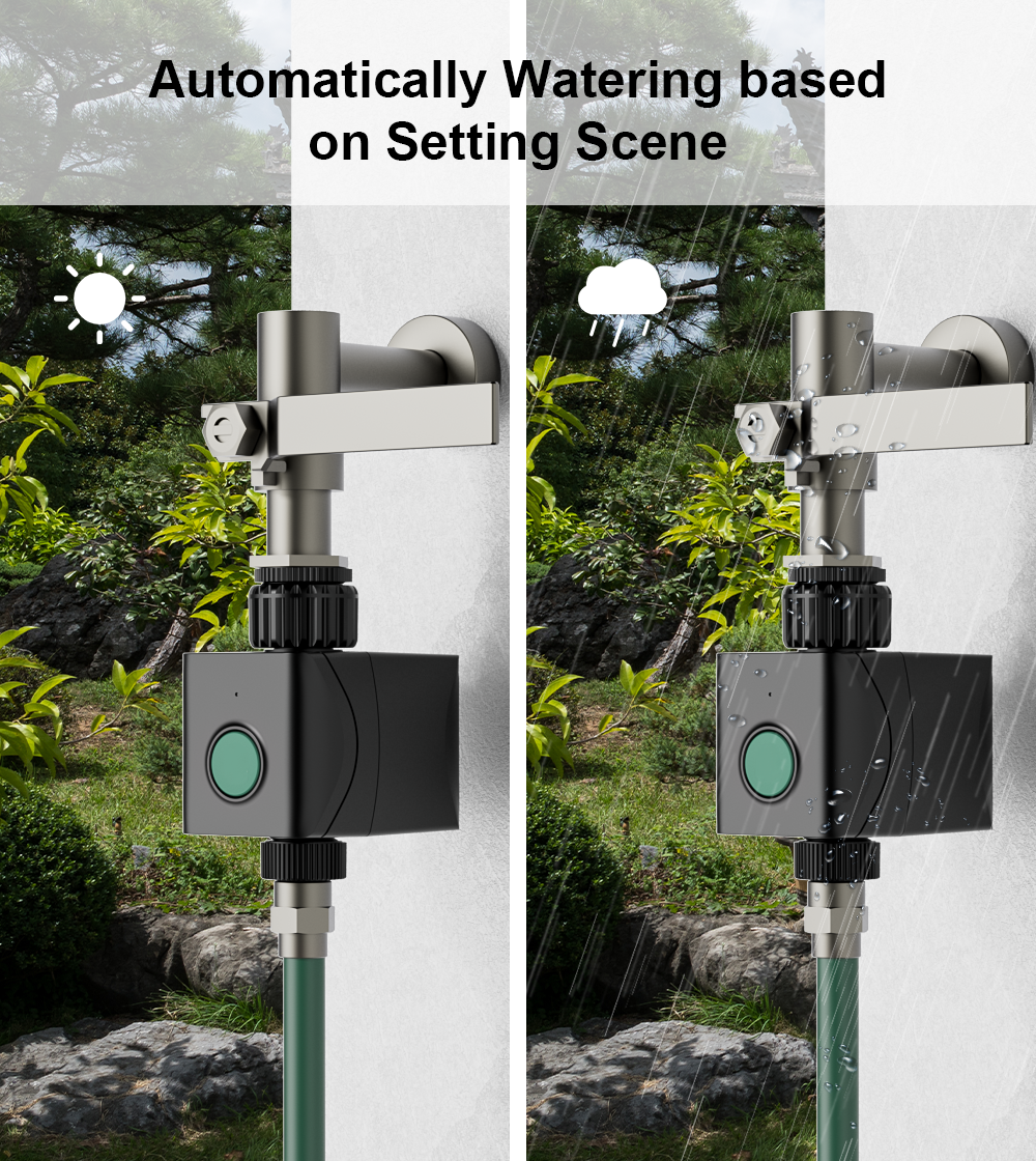 Système d'irrigation Smart FlinQ - Programmateur d'arrosage - Assistant Alexa et Google - Noir