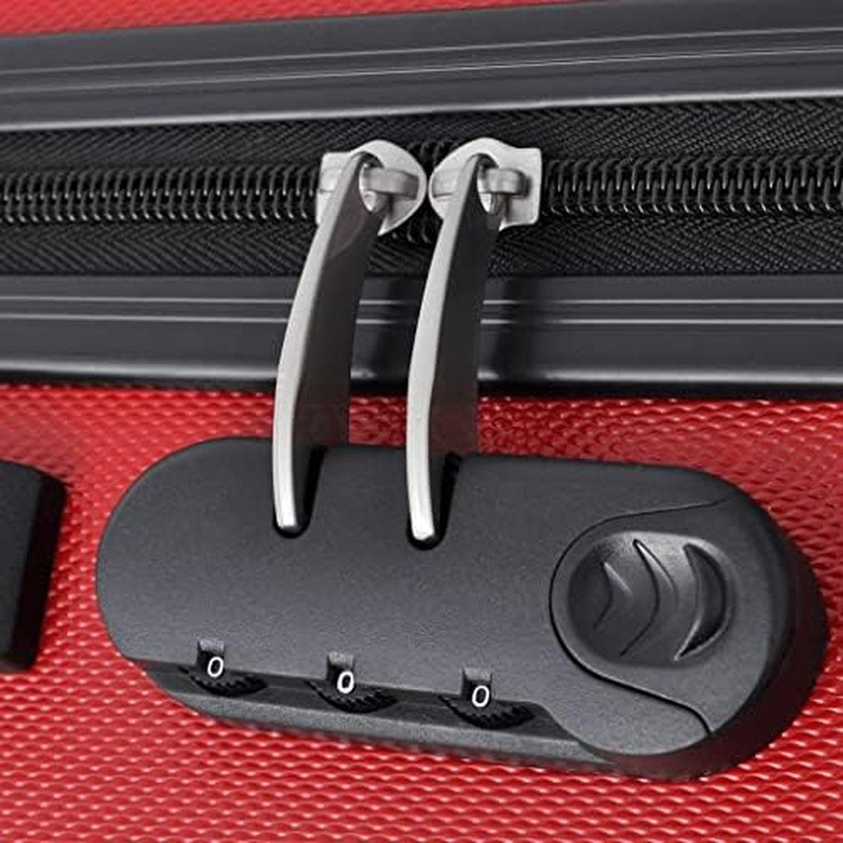 Set 3 valises 36-67-98 litres ABS avec 4 roulettes Rouge