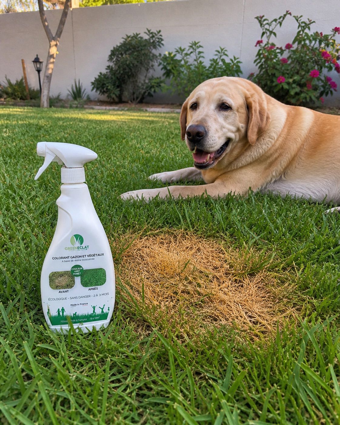 Colorant naturel gazon et thuyas vert forêt - résultat immédiat - 750ml + 5 recharges