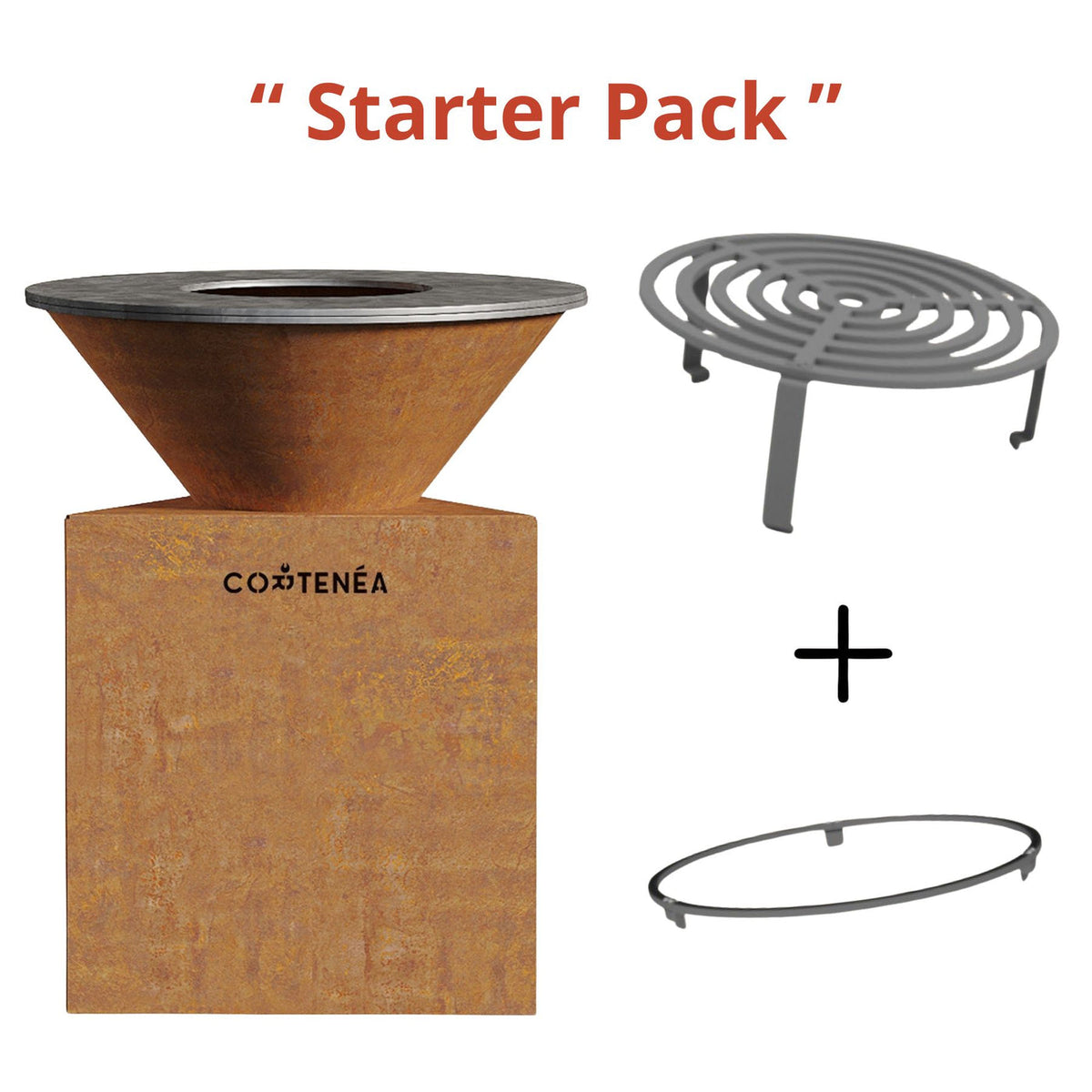 Pack Brasero plancha + grille + rebord en 80 cm