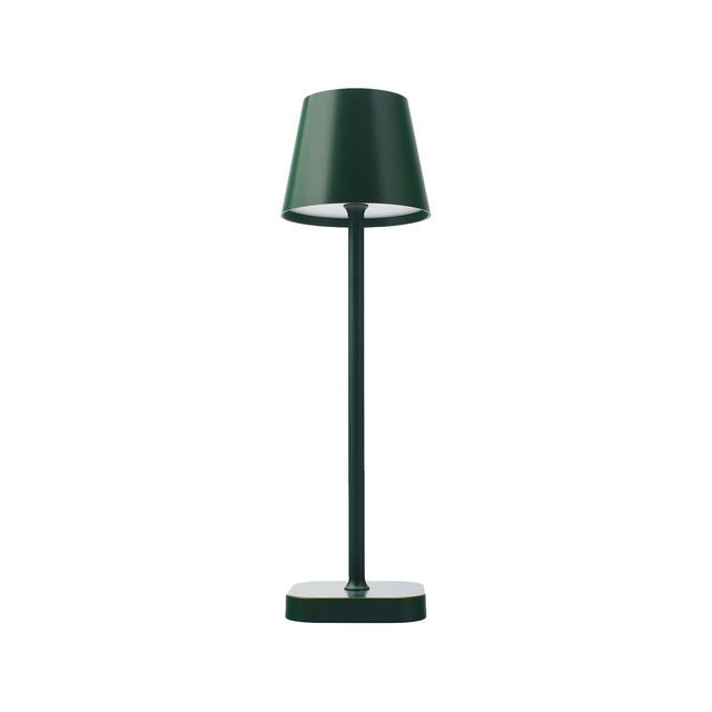 Lampe de table - Rechargeable - Intensité variable avec mode mémoire - 3 niveaux d'éclairage - 38 cm - Verte foncée