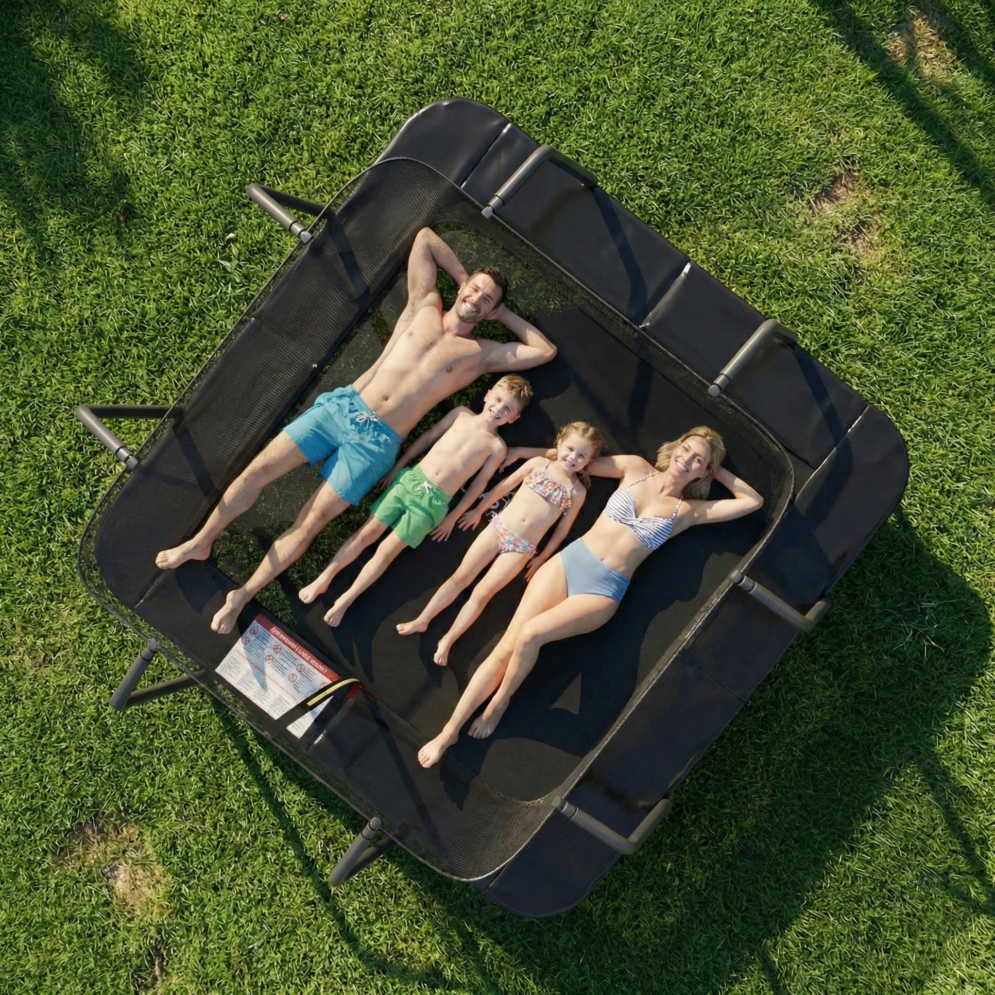 Trampoline Carré Noir 8 x 8FT