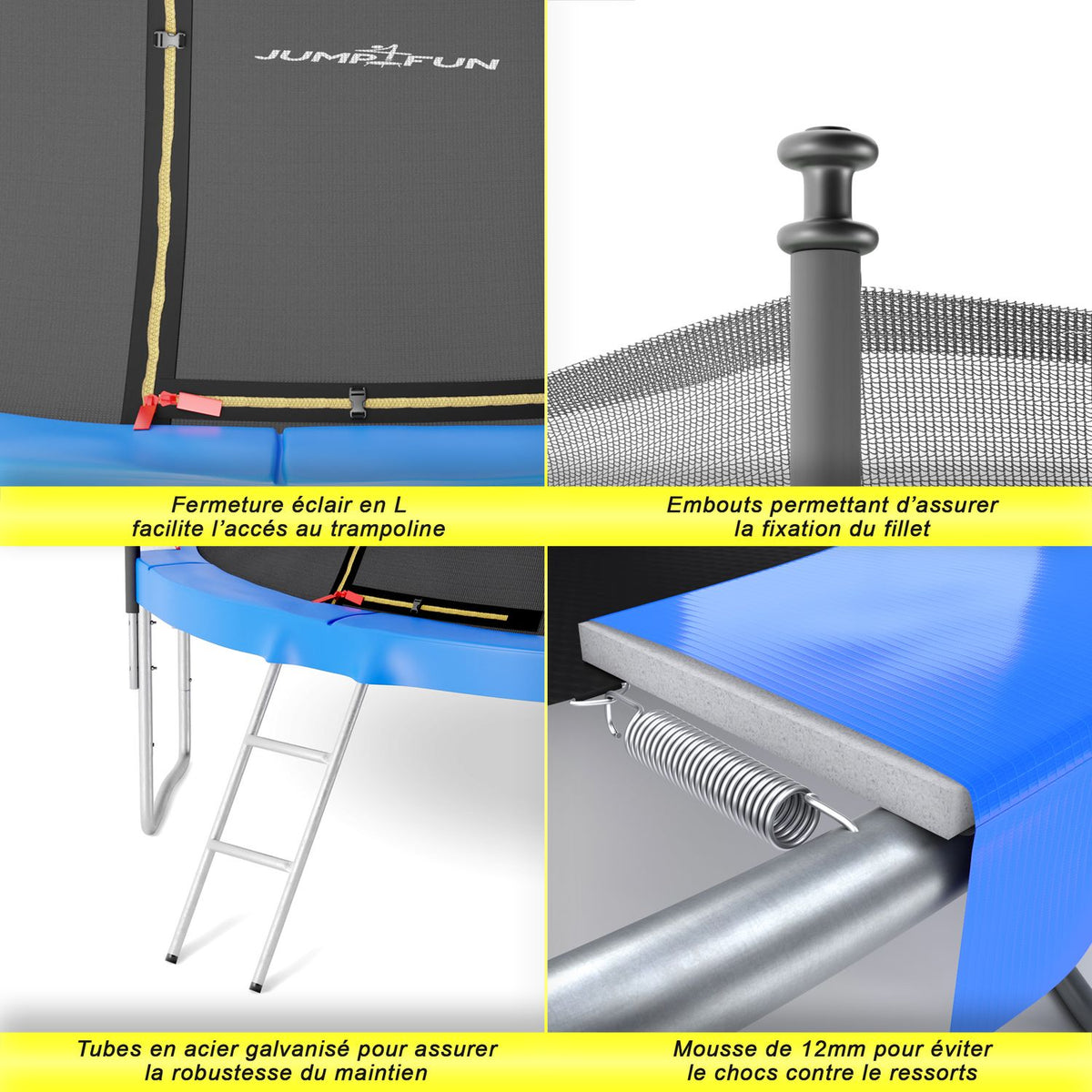 Trampoline Classique 6FT-185cm Bleu