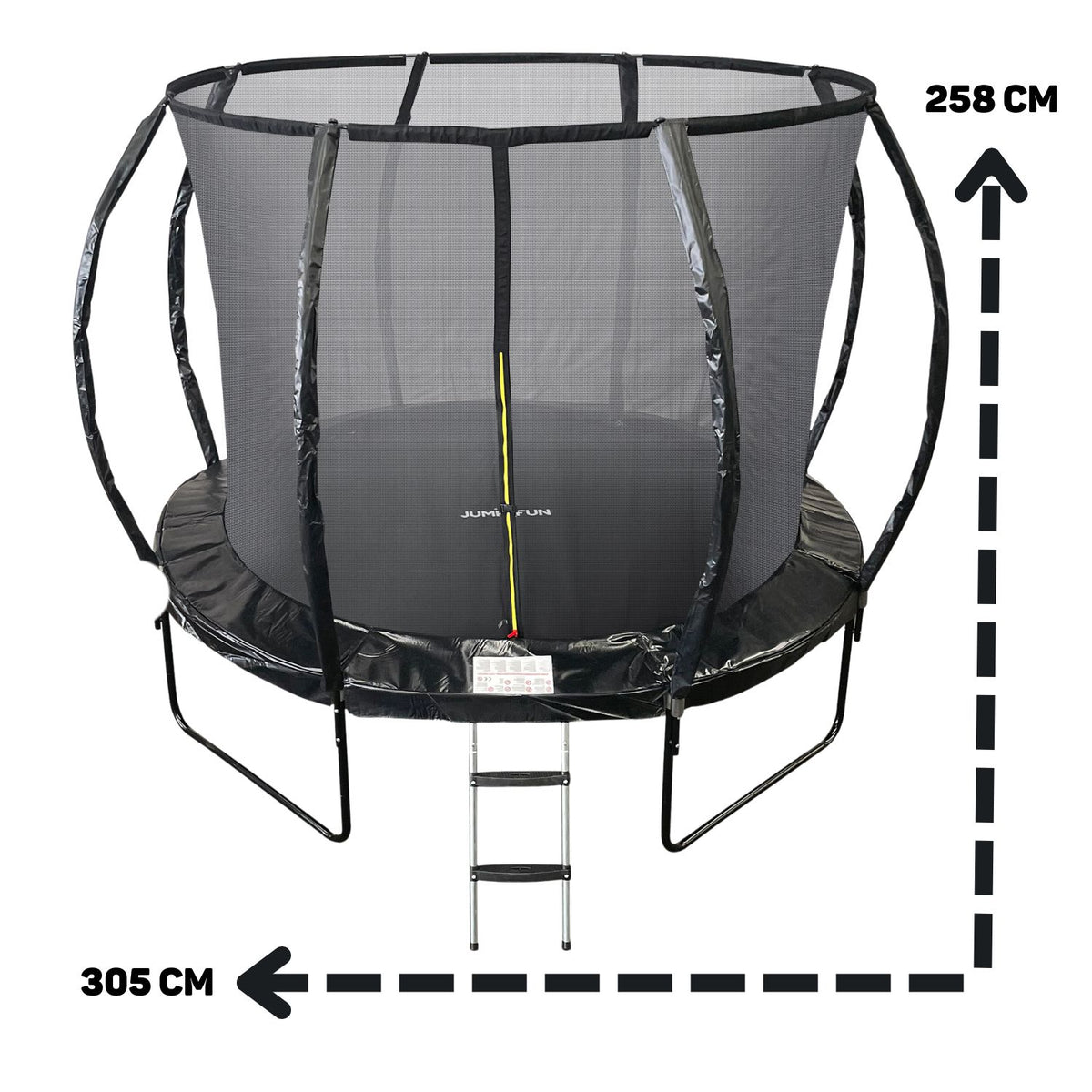 Trampoline Jump4Fun Pumpkin 10FT-305cm Noir