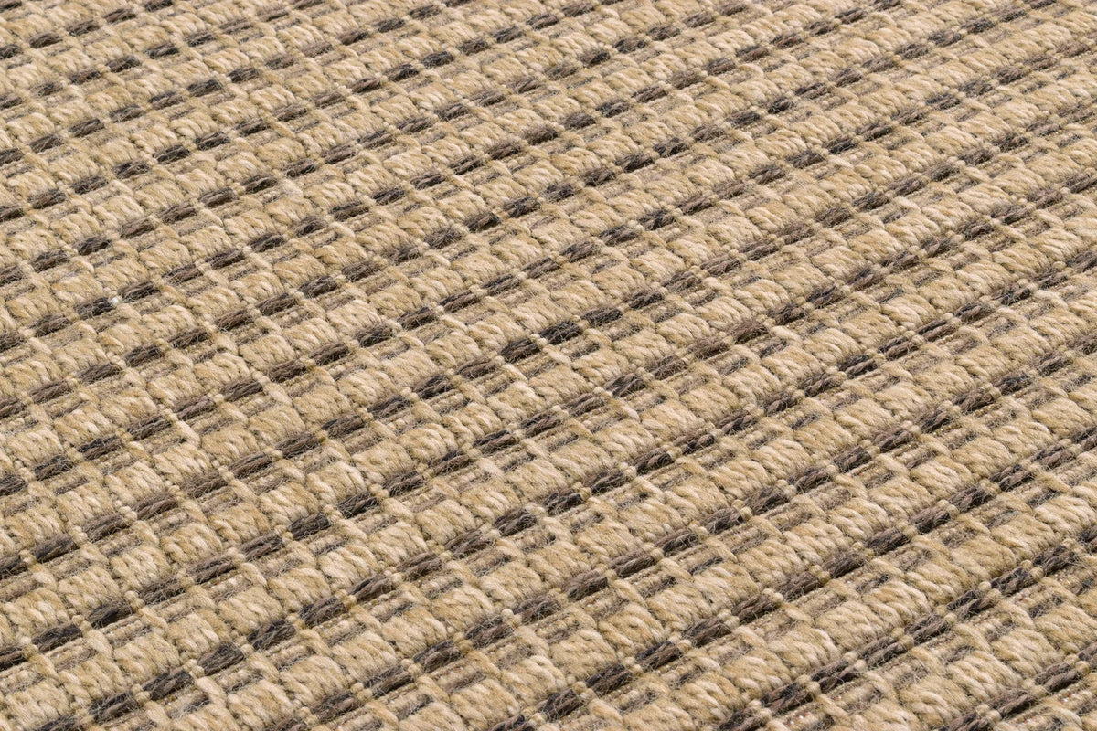 Tapis effet jute naturel uni marron - Nature