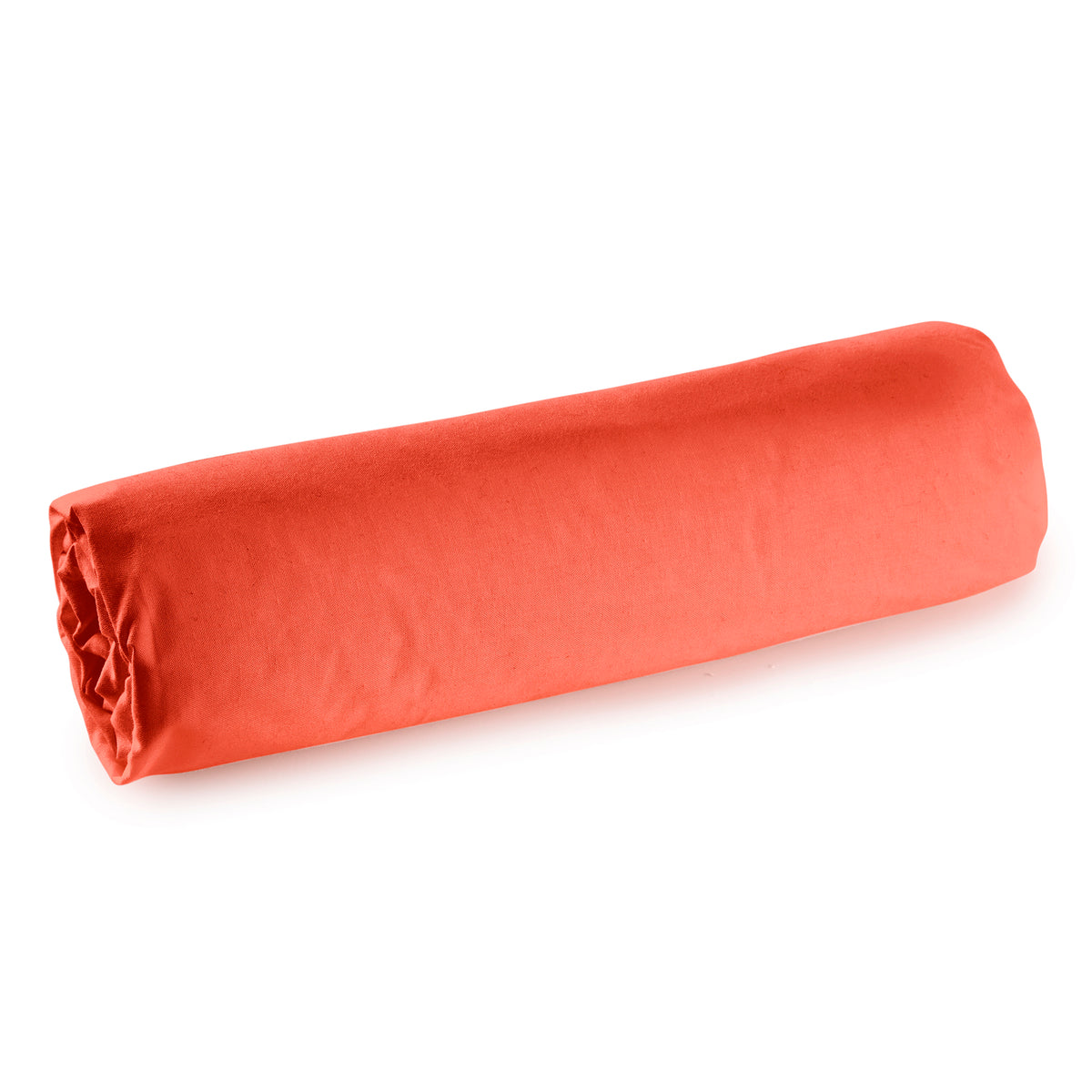 Drap housse Percale 140 x 190 cm Pur Coton Peigné Longues Fibres 80 Fils/cm² Terracotta