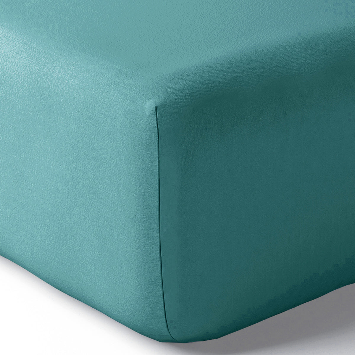 Drap housse Percale 180 x 200 cm Pur Coton Peigné Longues Fibres 80 Fils/cm² Paon