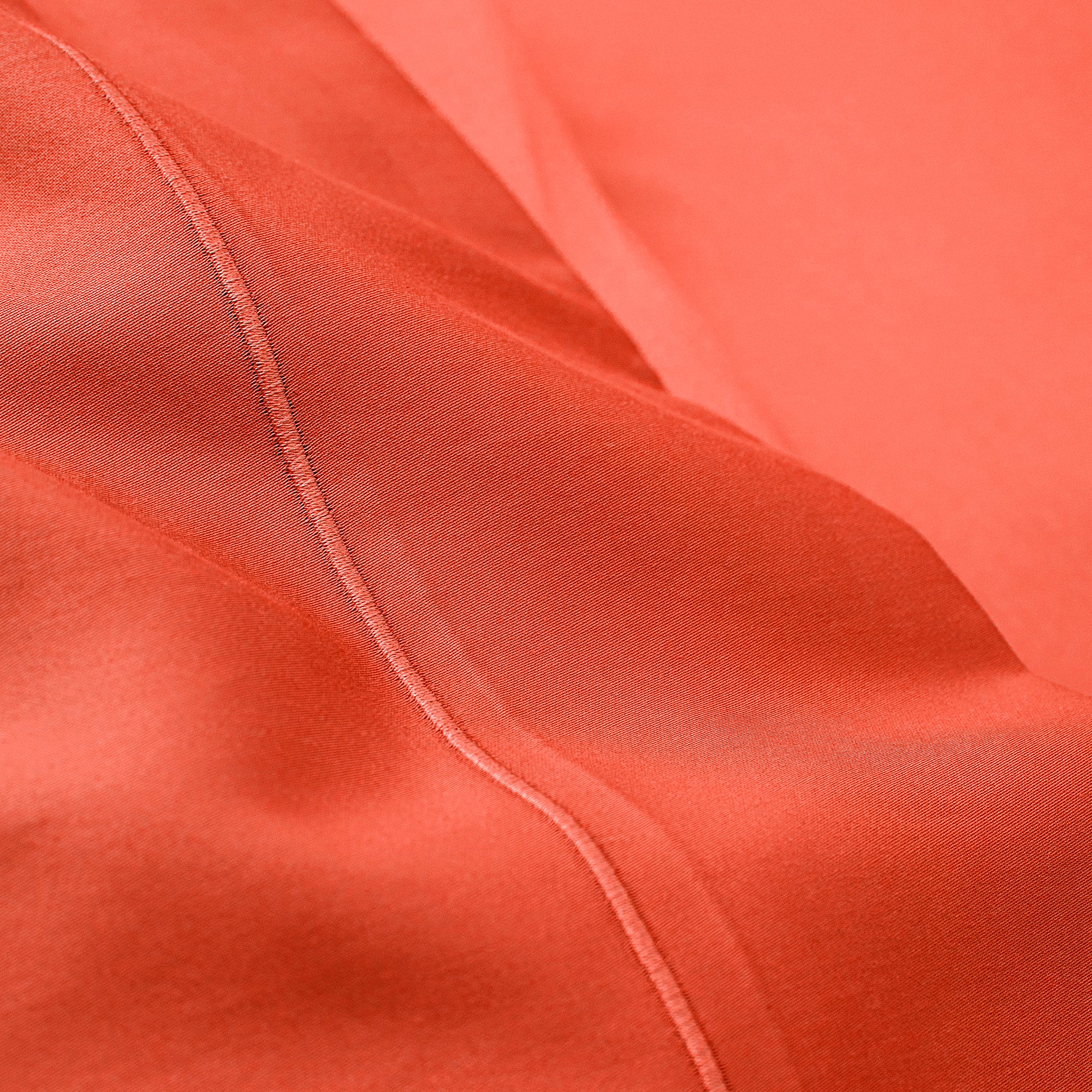 Drap Plat Percale 180 x 290 cm Pur Coton Peigné Longues Fibres 80 Fils/cm² Terracotta