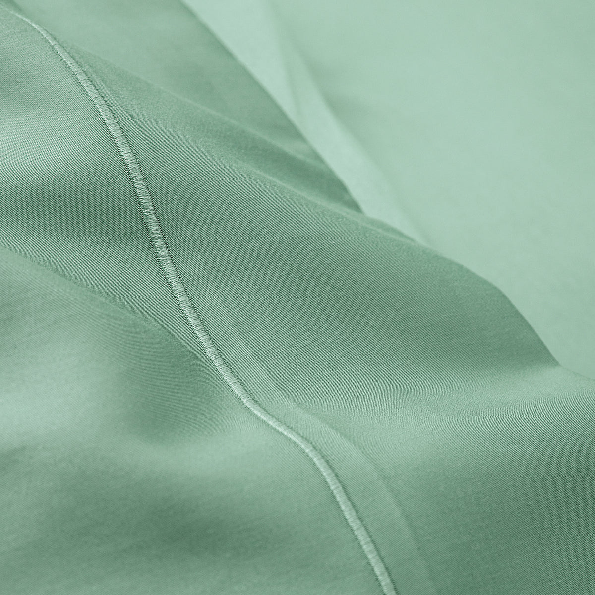 Drap Plat Percale 240 x 300 cm Pur Coton Peigné Longues Fibres 80 Fils/cm² Celadon