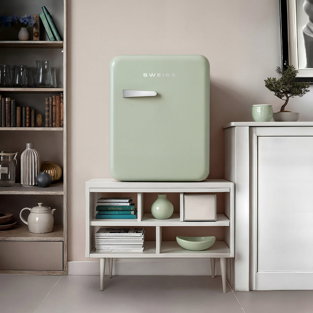 Mini frigo vintage vert