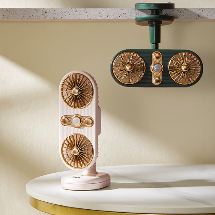 Ventilateur portable rose avec clip de fixation