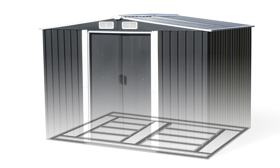 Abri de jardin en métal Tulum 8,4m3 avec plancher