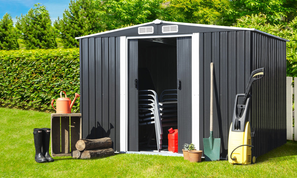 Abri de jardin en métal Tulum 8,4m3 avec plancher