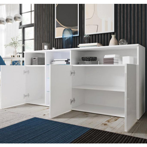 Buffet couleur blanc - 150 X 72 cm - Caribo