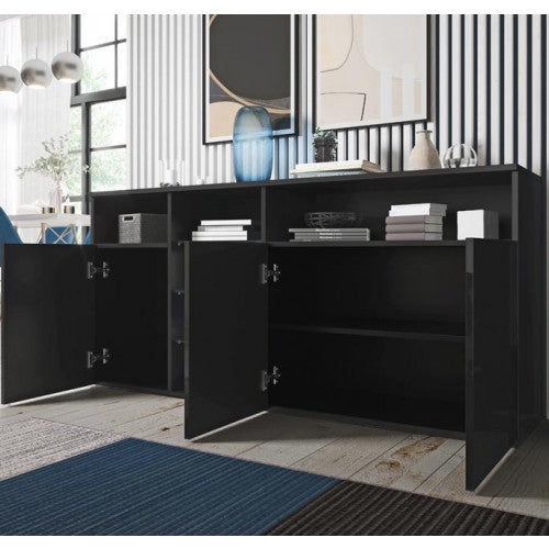 Buffet couleur noir - 150 X 72 cm - Caribo