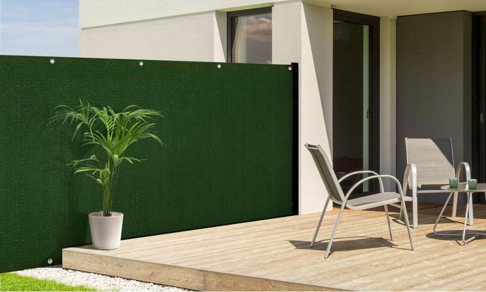 Brise vue occultant 1.5x10 m 300 gr/m² vert
