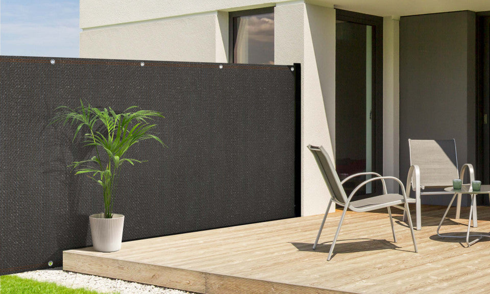 Brise vue occultant 1.8x10 m 90 gr/m² gris