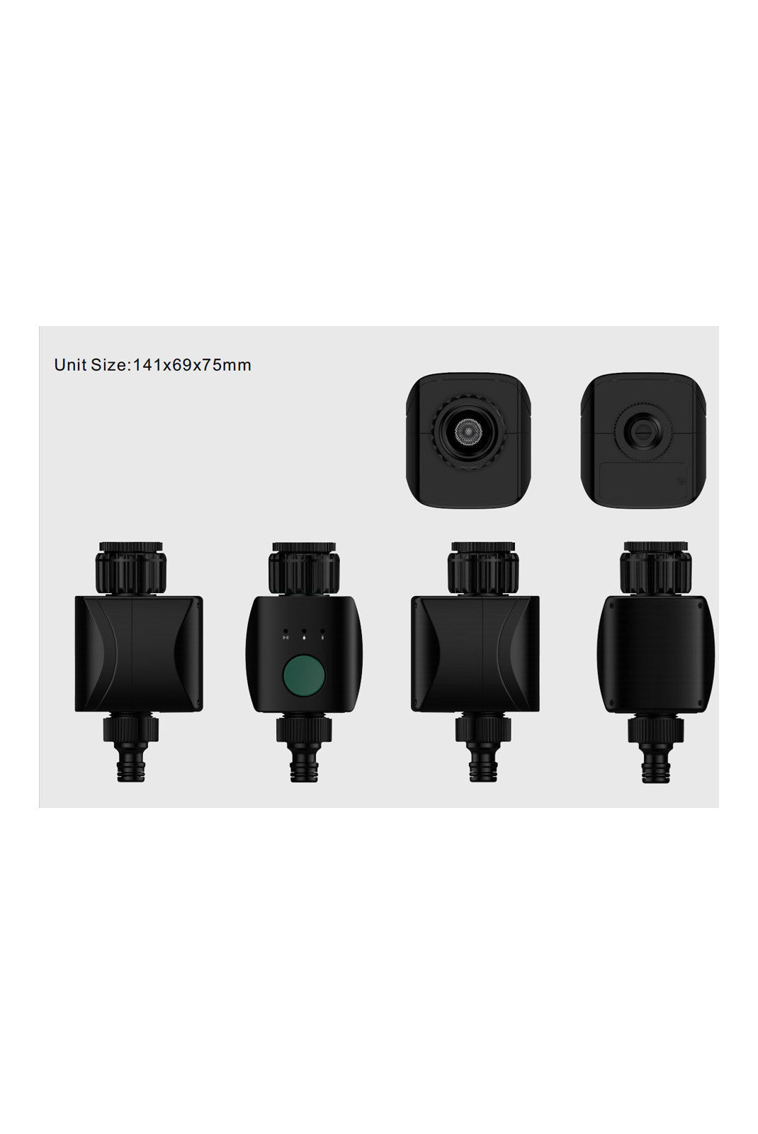 Système d'irrigation Smart FlinQ - Programmateur d'arrosage - Assistant Alexa et Google - Noir