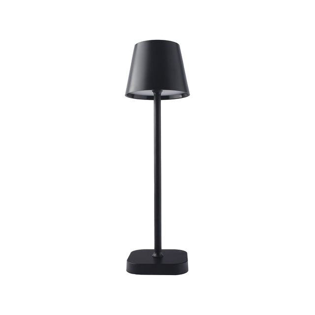 Lampe de table - Rechargeable - Intensité variable avec mode mémoire - 3 niveaux d'éclairage - 38 cm - Noire
