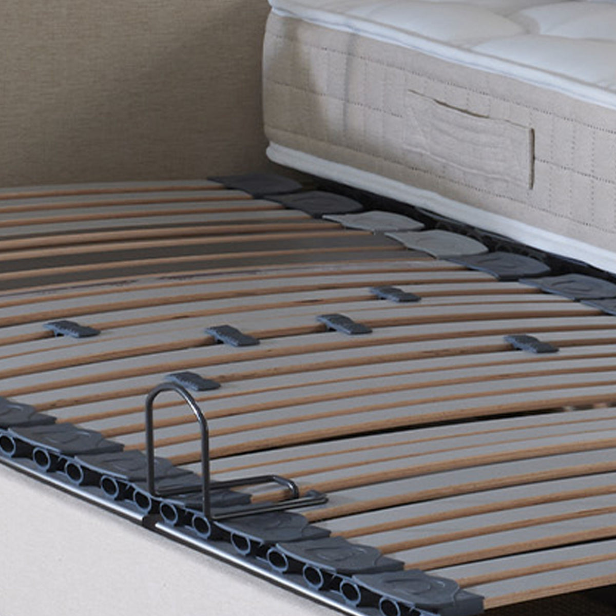Ensemble lit électrique relaxation multi lattes + Matelas Mousse 35HR Couleur Beige 90 x 190