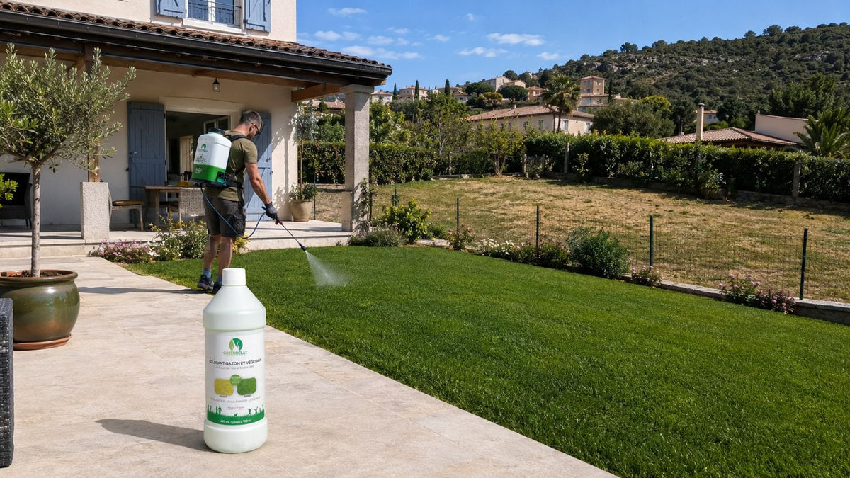 Colorant naturel pour gazon & végétaux concentré - résultat immédiat - vert forêt - 400ml